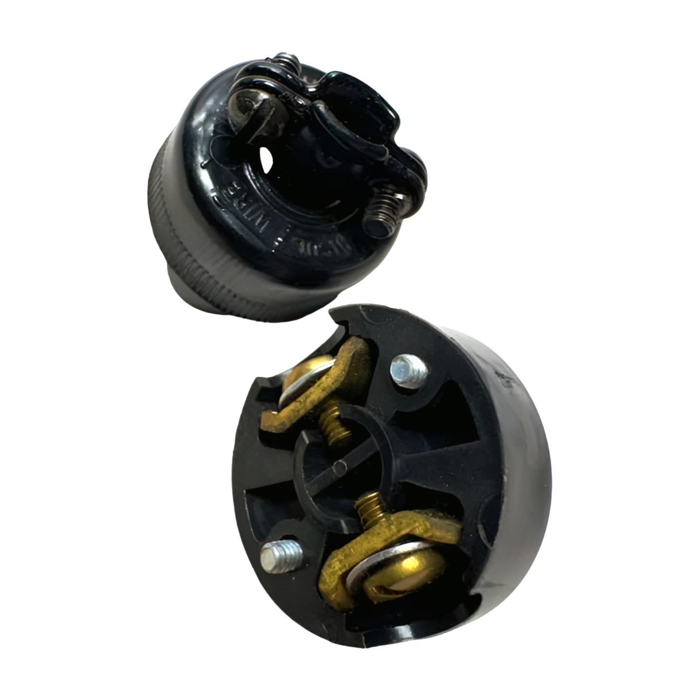Arrow Hart 7465N Midget Locking Male Plug, 15A, 125V, 2-Pole, 2-Wire