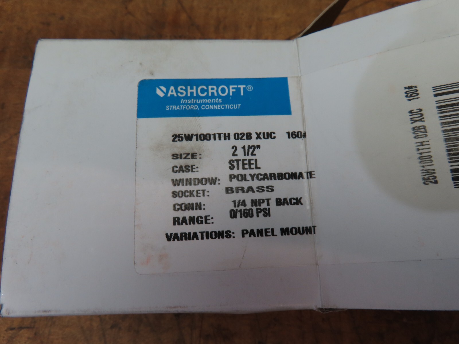 Ashcroft 25W1001TH 02B XUC 0-160 PSI/KPA pressure gauge 1/4″ NPT (@D80)
