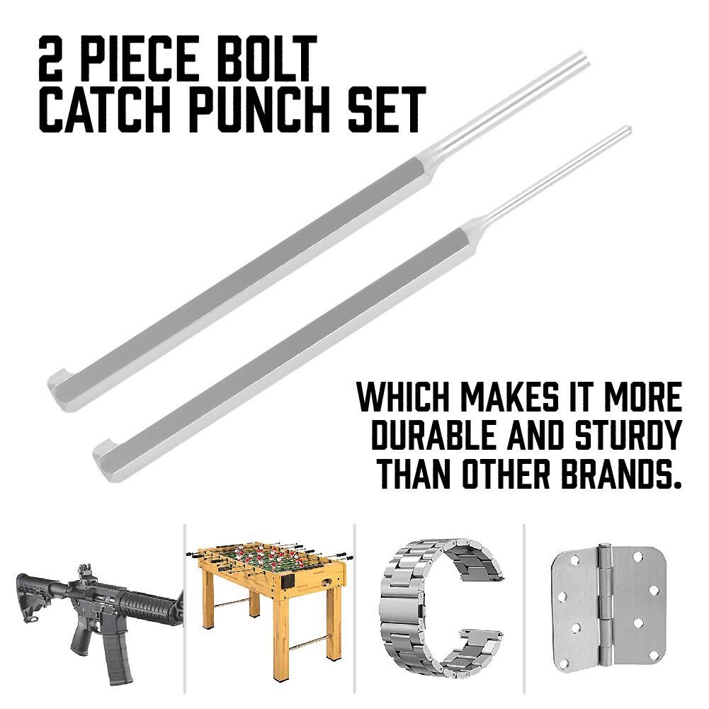 6Pcs Hollow End Roll Pin Tool Starter Punch Set Steel 1/16 5/64 3/32 1/8 5/32