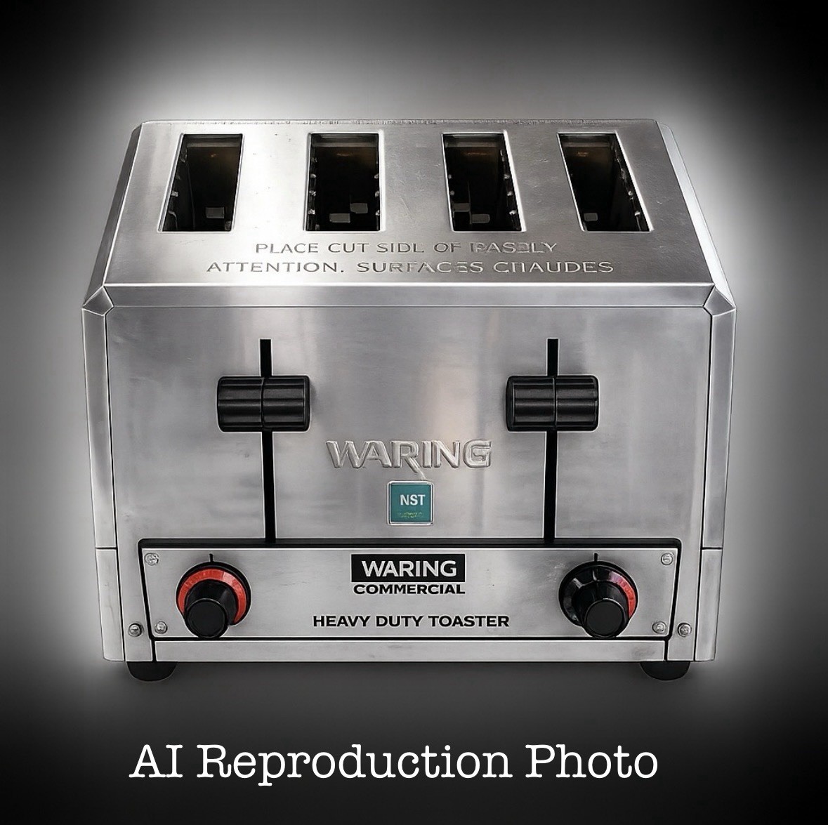 Waring WCT800RC Heavy Duty 4 Slot Commercial Toaster 120v~Tested~Works