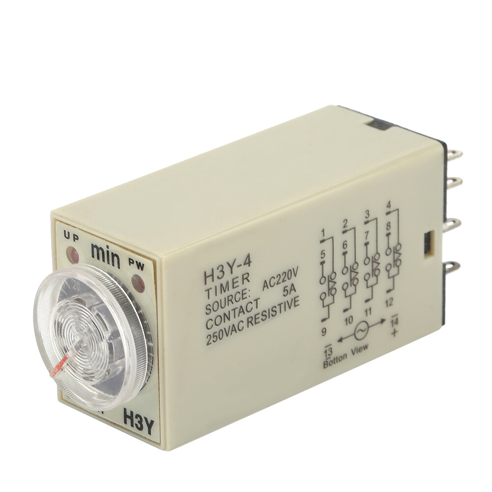 H3Y-4 Power On Delay Timer Relay 0-60 Minutes Time Relay AC 220V 5A ONS
