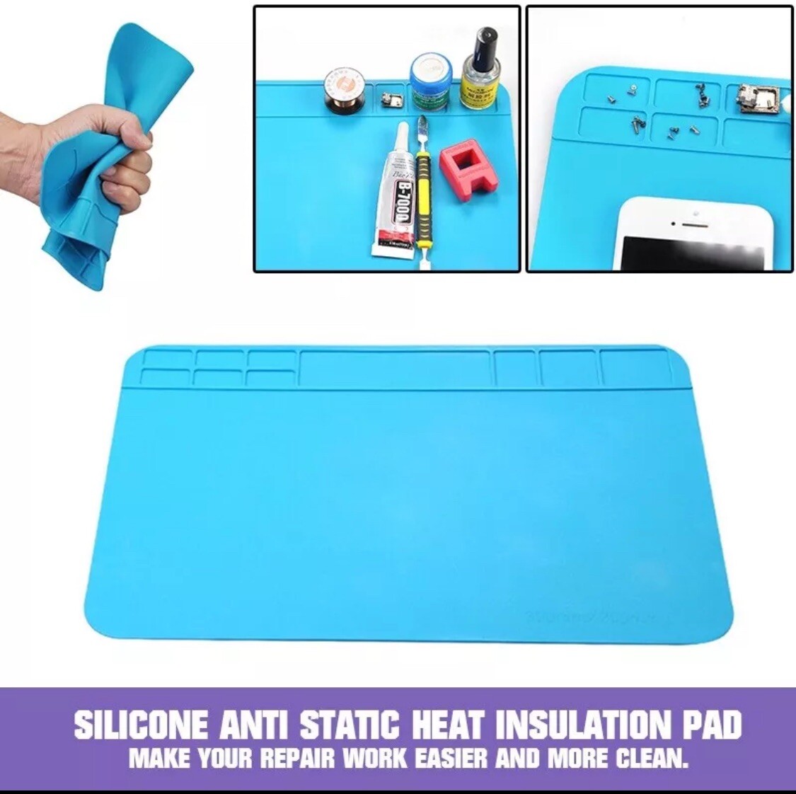 Silicone Watch Repair Mat Scratch Free Handling Watchmaker Jeweler Non Magnetic