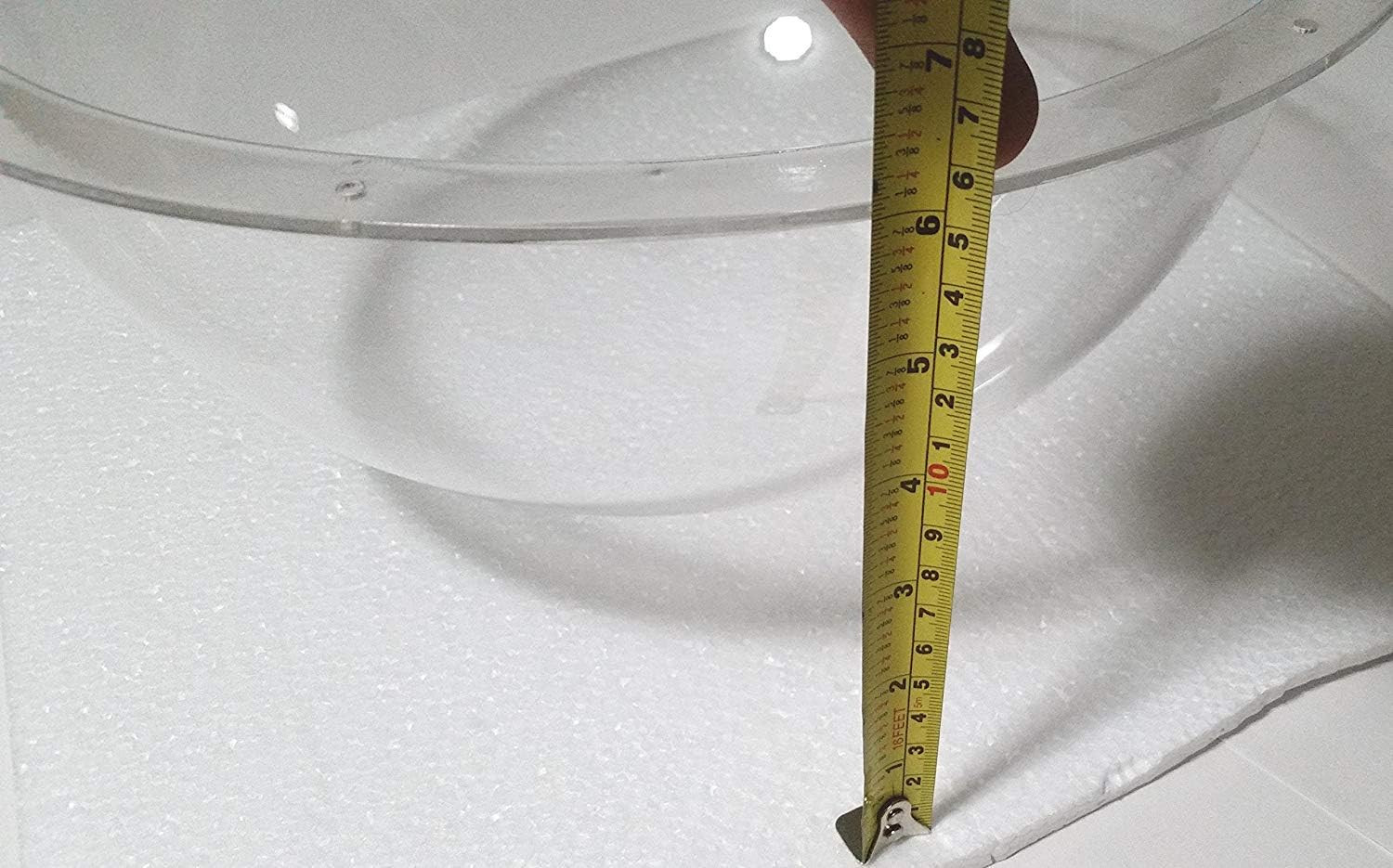 Acrylic Dome/Plastic Hemisphere – Clear – 12″ Diameter, 3/4″ Flange with Pre-Dri