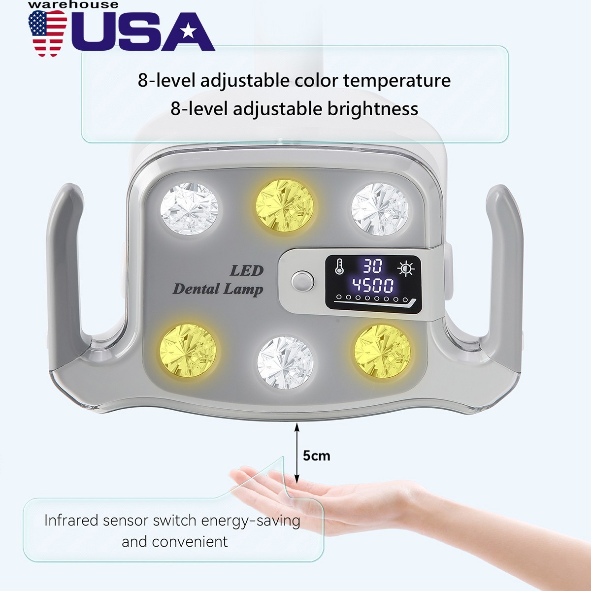 Dental LED Lamp Oral Lamp&LCD Display F Dental Unit Chair Adjustable Oral Light