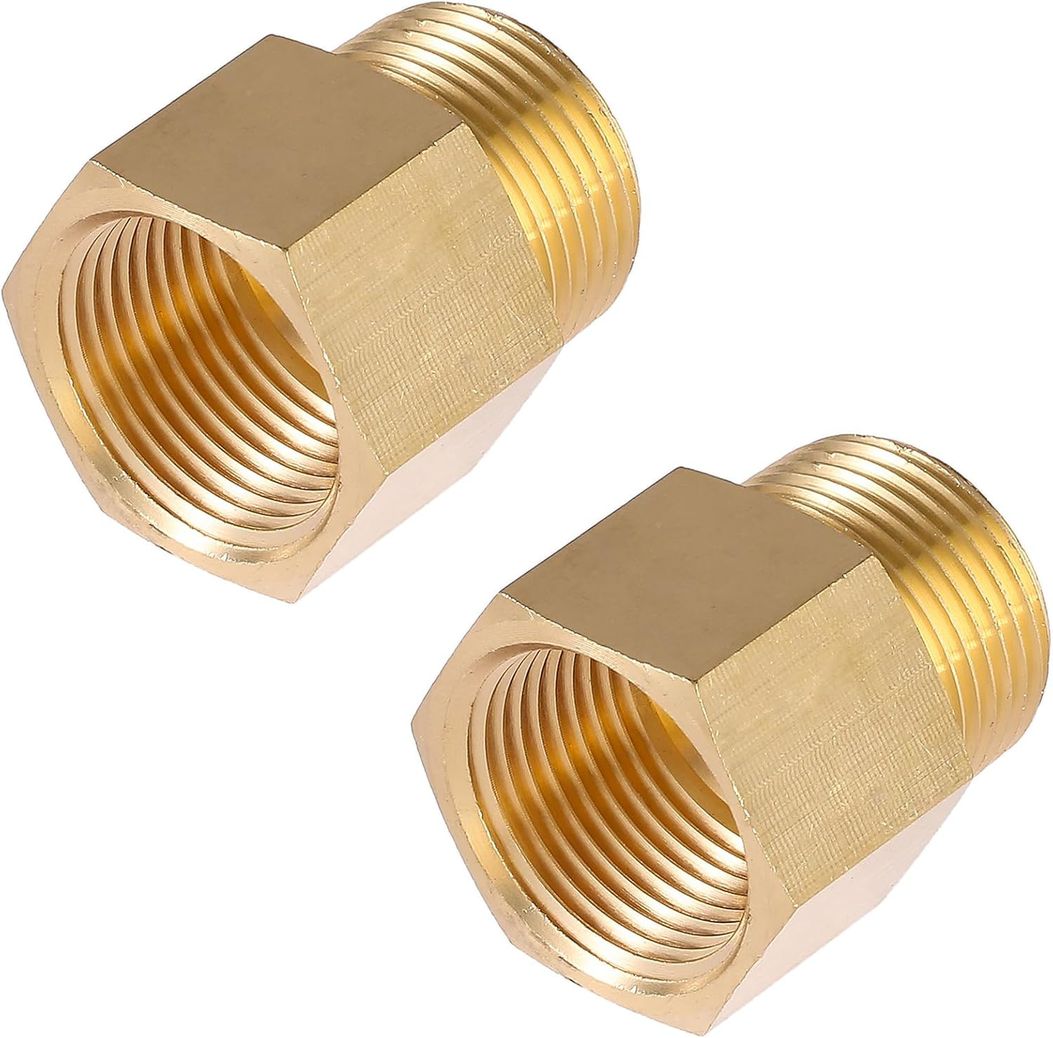 Brass Pipe Fittings 3/4″ Male to 3/4″ Female NPT Reducer Adapters, 3/4″ Female t