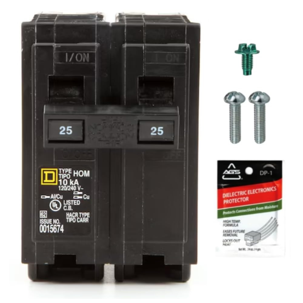 Genuine Square D HOM2100 Circuit Breaker Kit Bundle (1 Pack), 100 Amp (100A) Dou
