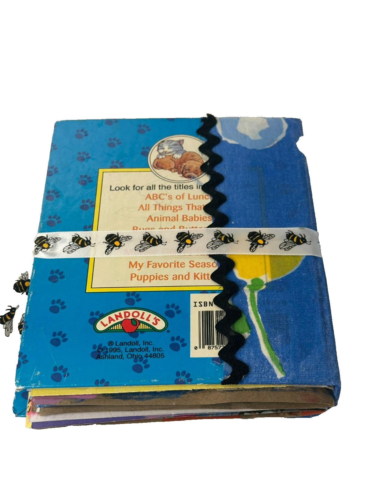 Junk Journal OOAK Scrapbooking Etc. Handmade Book Upcycled Puppies Kitties Pets