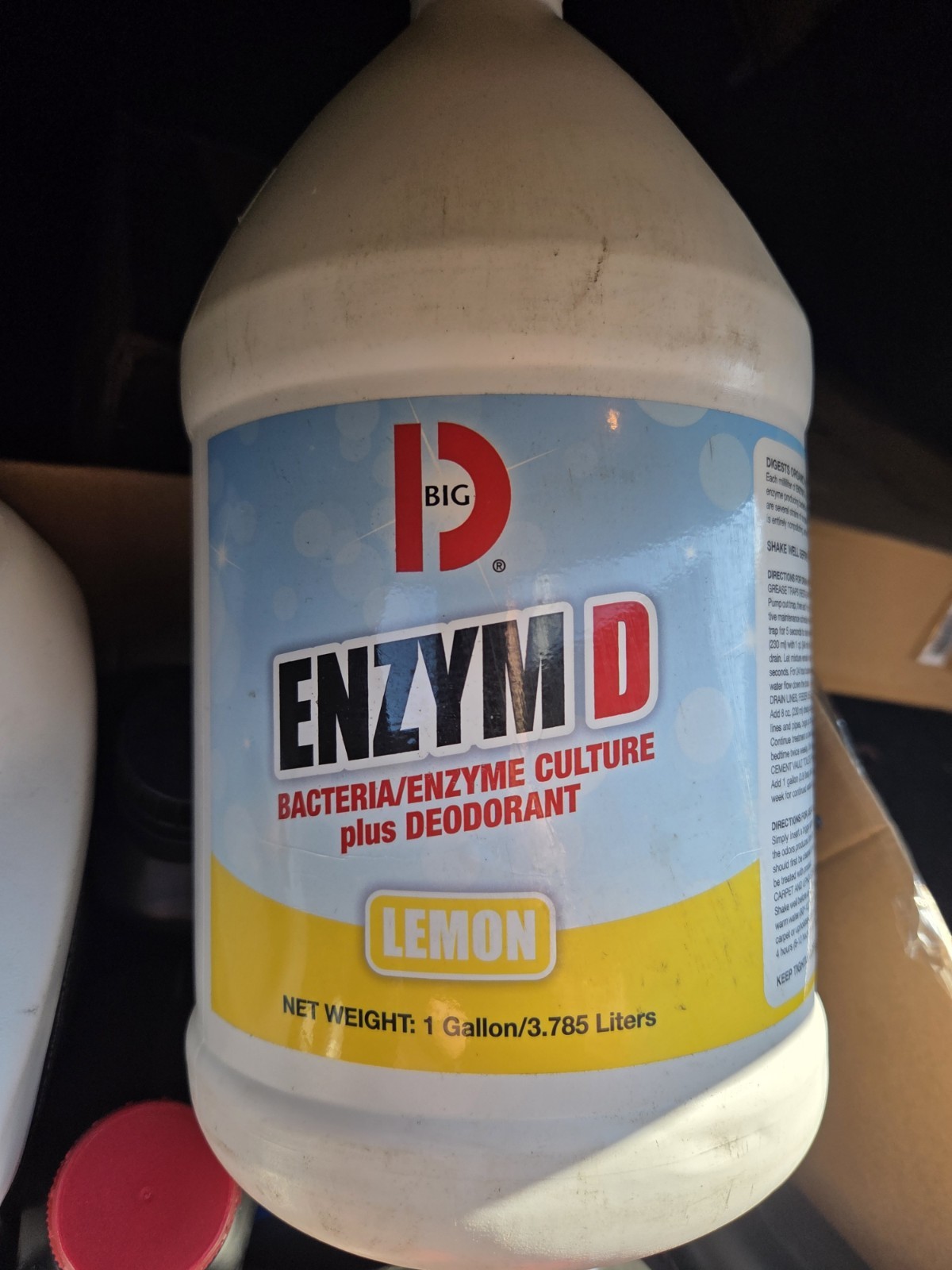 Big D Industries 1500 Enzym D 1-Gal. Liquid Deodorant – Lemon New