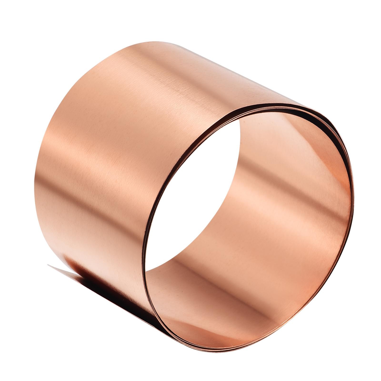 Copper Sheet Roll Metal Foil Plate 39.4“ x 2” x 0.004“