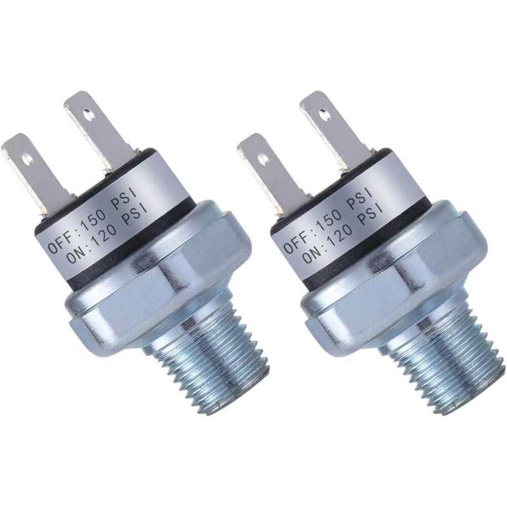 2Pcs Pressure Switch 120-150 PSI Air Compressor Pressure Switch 1/4″-18 NPT Air