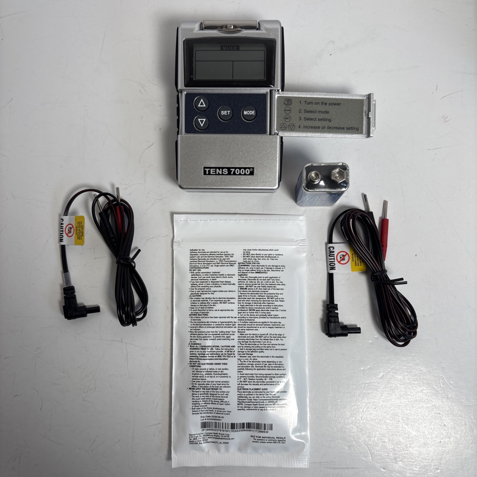 TENS 7000 Digital TENS Unit with Accessories – Muscle Stimulator Machine New