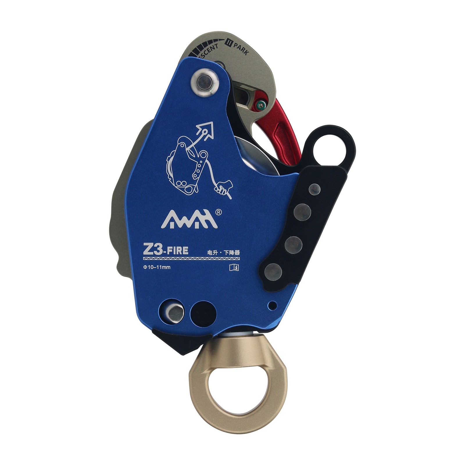 Z3-FIRE Blue Ascent Descent Device Comes with Universal Join for 30kg-285kg Load