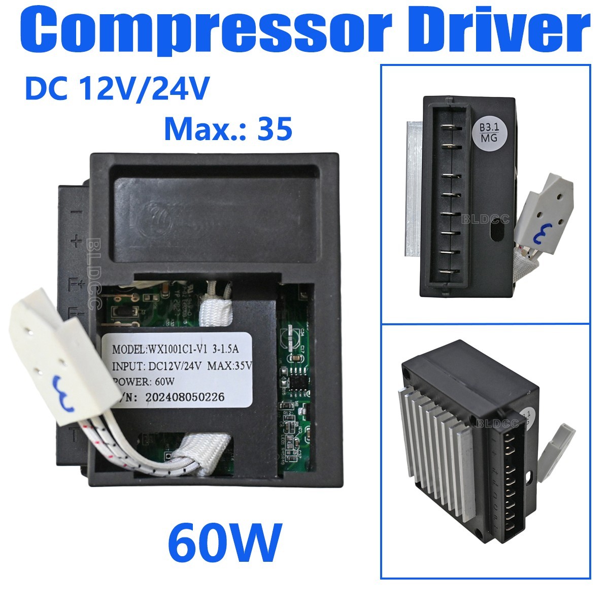 12V/24VDC Car Refrigerator Frequency Compressor Driver Module for QD20G QD25G AT