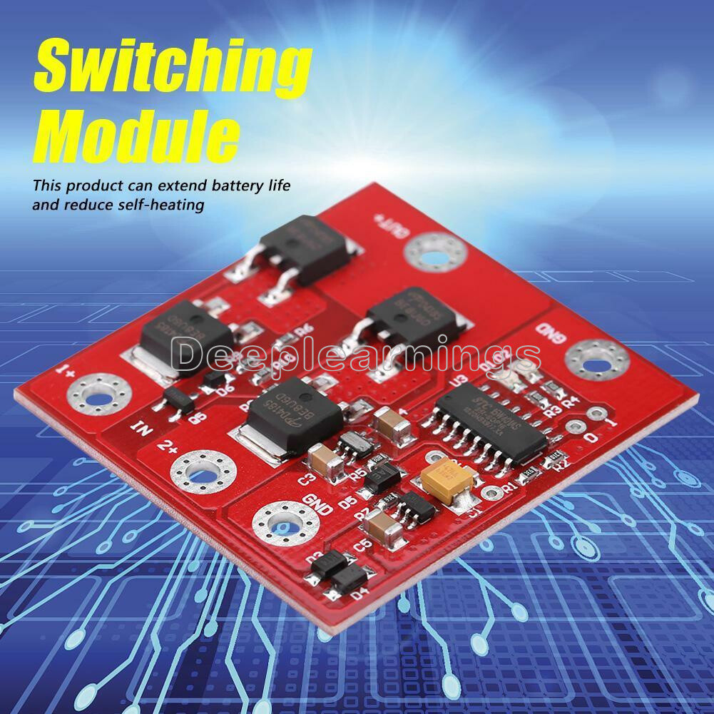 DC 12V 8A Dual-Sources Automatic Transfer UPS Switch Battery Power Supply NEW
