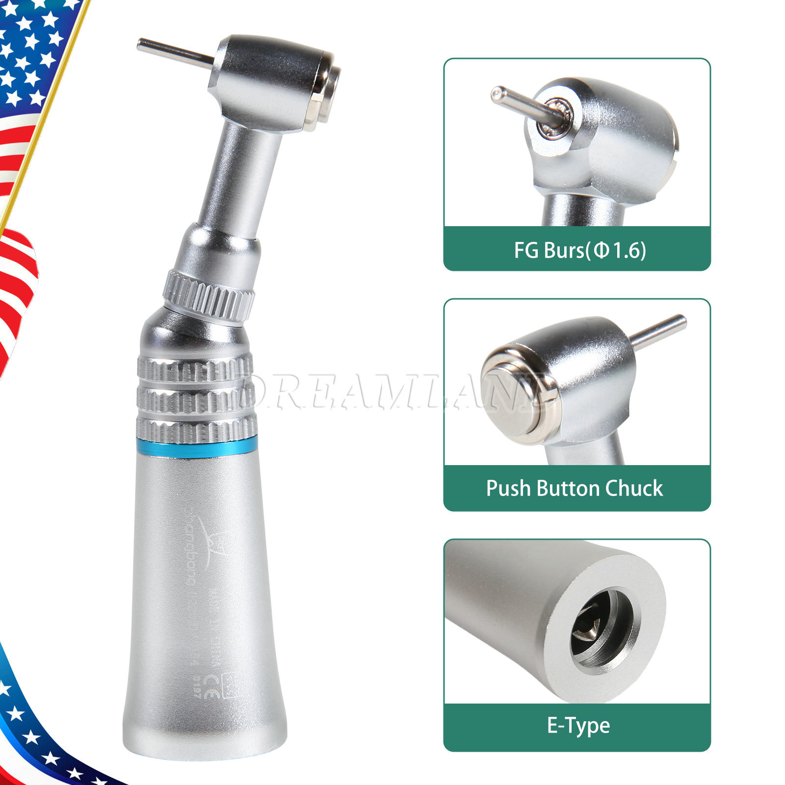 Dental Low Speed Handpiece Contra Angle 1.6mm NSK Style YAG UISA