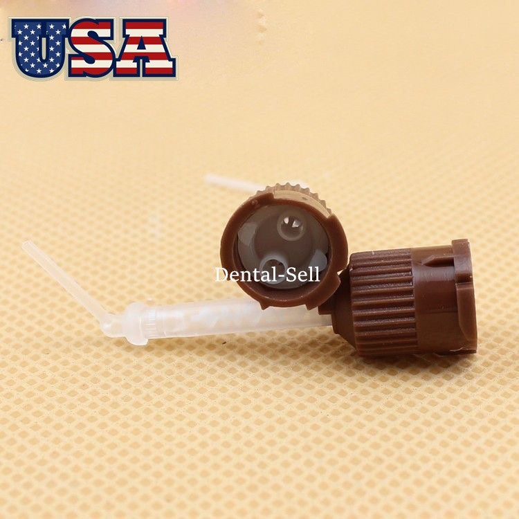Dental Mixing Tips (1:1) HP Brown & White with Intraoral Tips 50Pcs/Bag USA