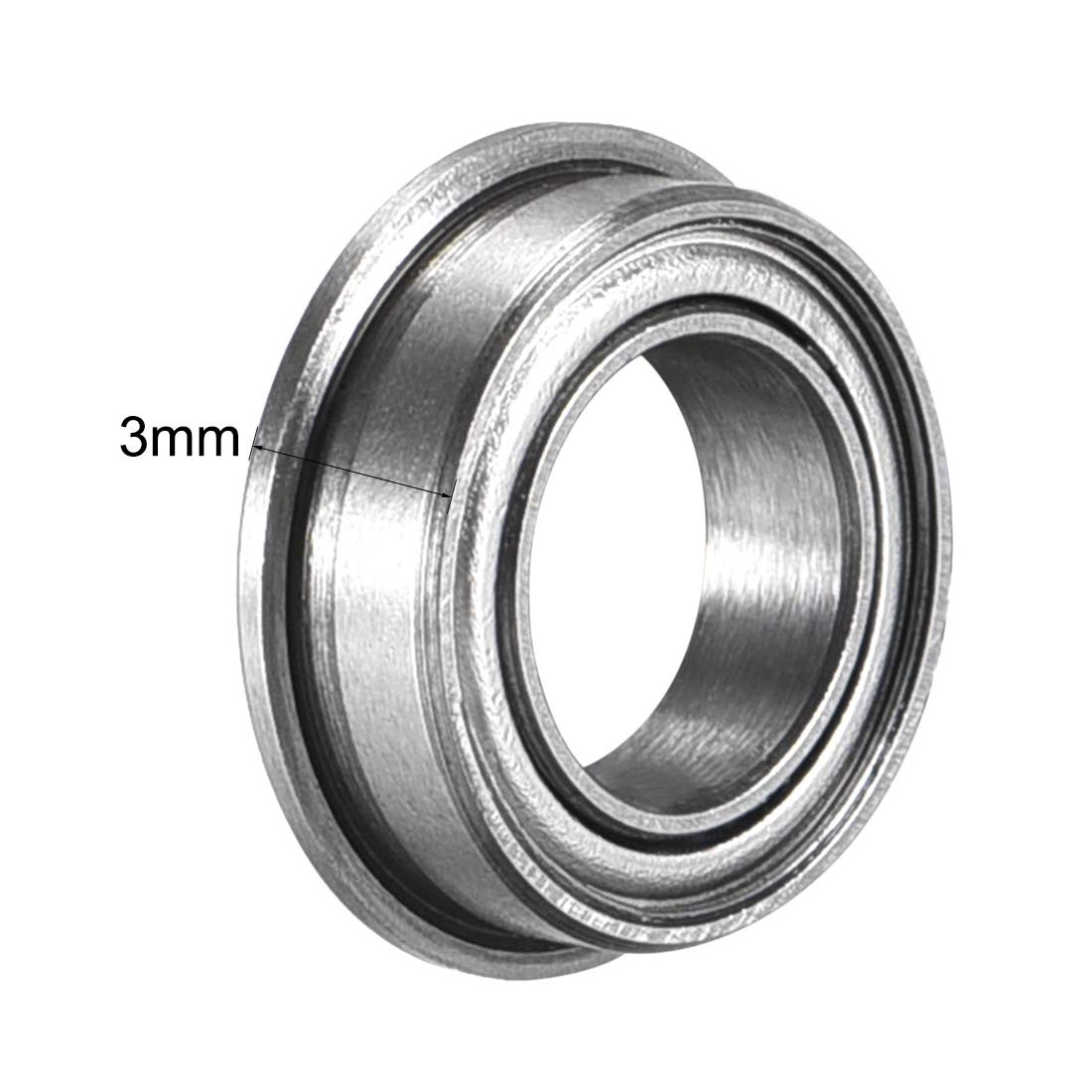 MF106ZZ Flanged Ball Bearing 6X10X3Mm Double Metal Shielded (Gcr15) Chro