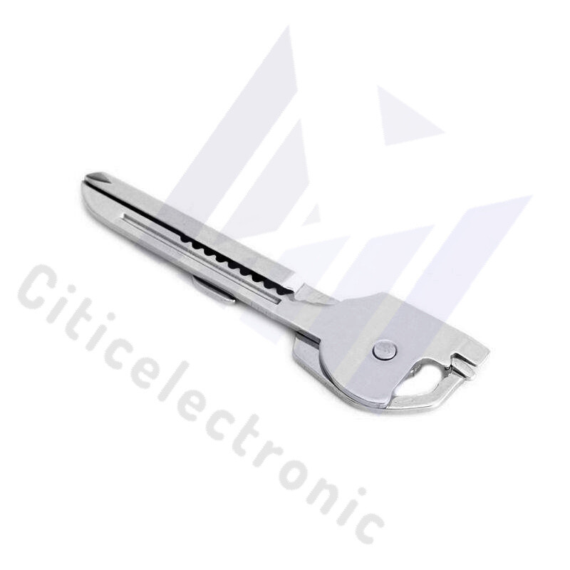 6-in-1 Utili Key Tool Keyring Keychain Multifunction Stainless Steel（1PCS）