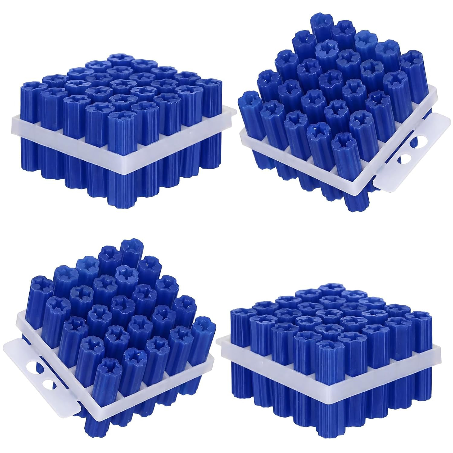 100 Pcs Expanding Plastic Concrete Anchors Screw Anchors Drywall Wall Expansion