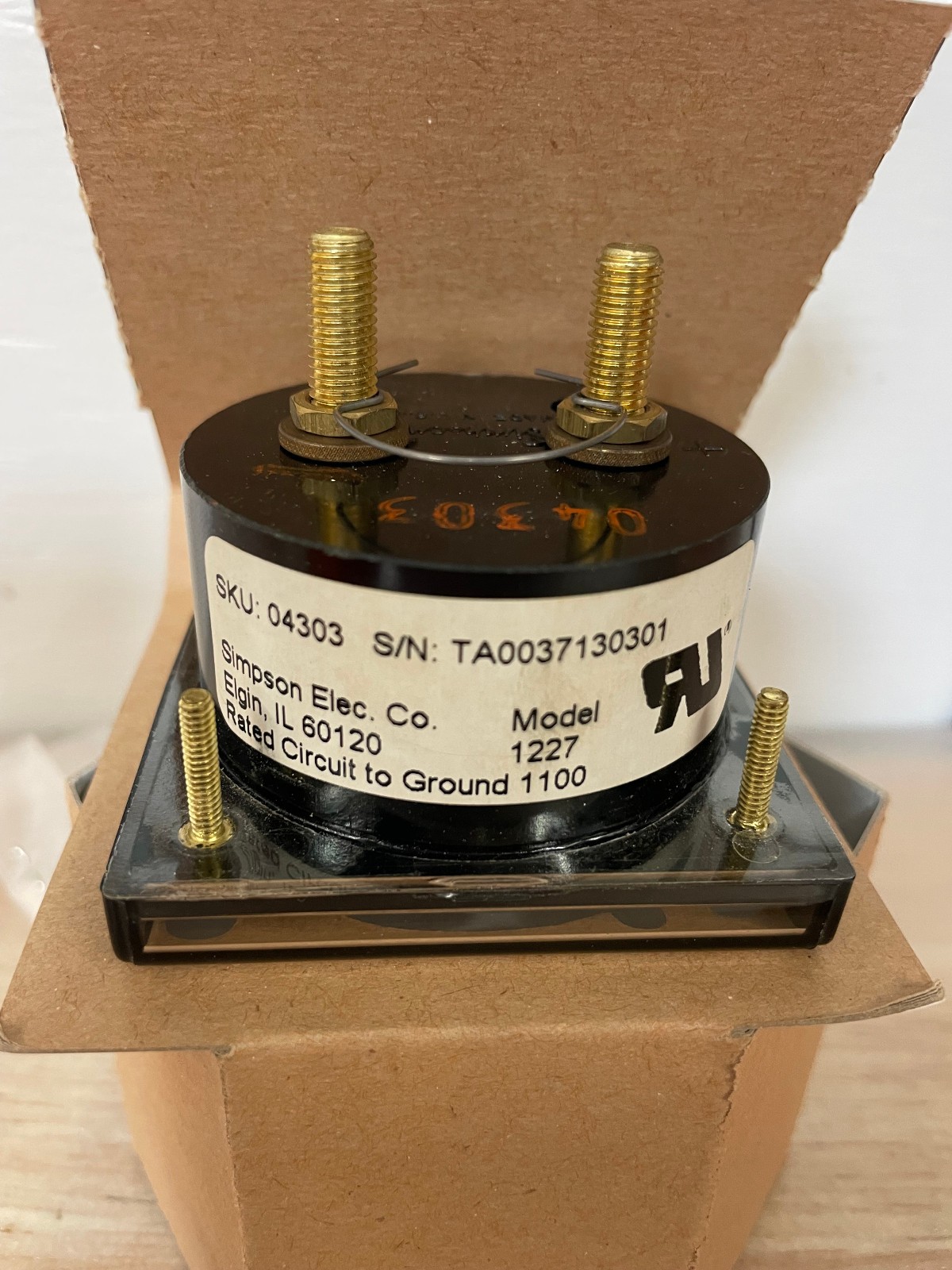 Simpson 04303 Panel Meter DC Microamperes 0-10 µA Analog Gauge NOS w/ Box