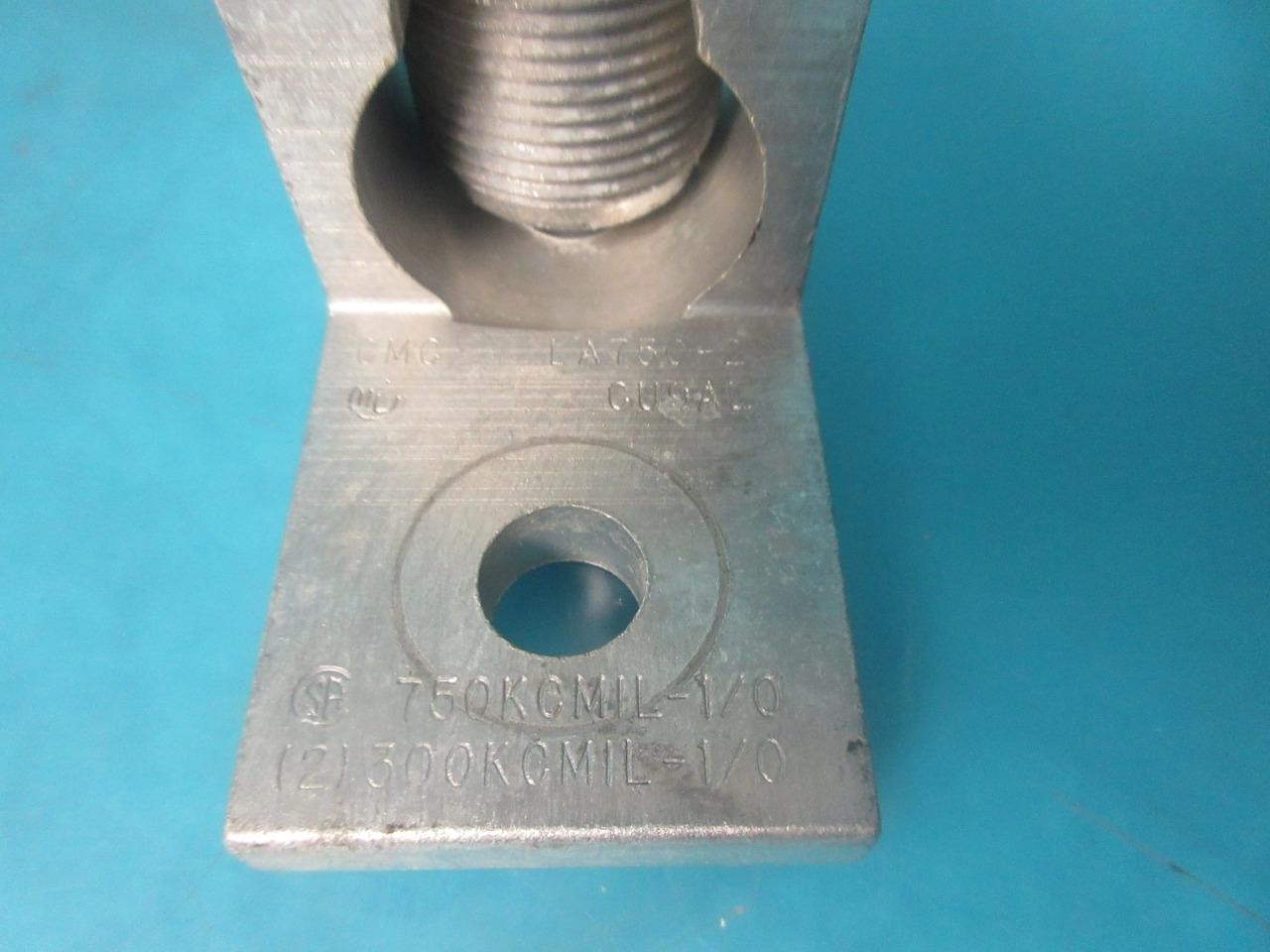 LOT OF 5 NEW CMC LA750-2 ALUMINUM SINGLE CONDUCTOR MECHANICAL LUG 750KCMIL-1/0