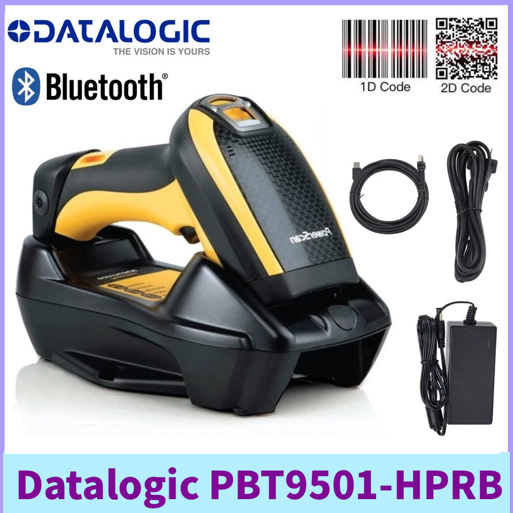 Datalogic PBT9501-HPRB Bluetooh 2D Handheld Barcode Scanner USB Kit +Cradle+PSU