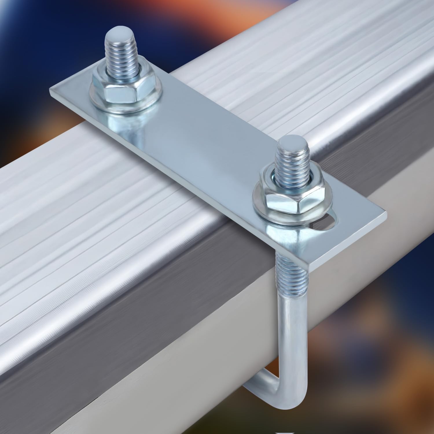Mellewell 4 Sets M8 Square U Bolts, U Bolts 25mm (1″) Width 90mm (3.54″) Leng…