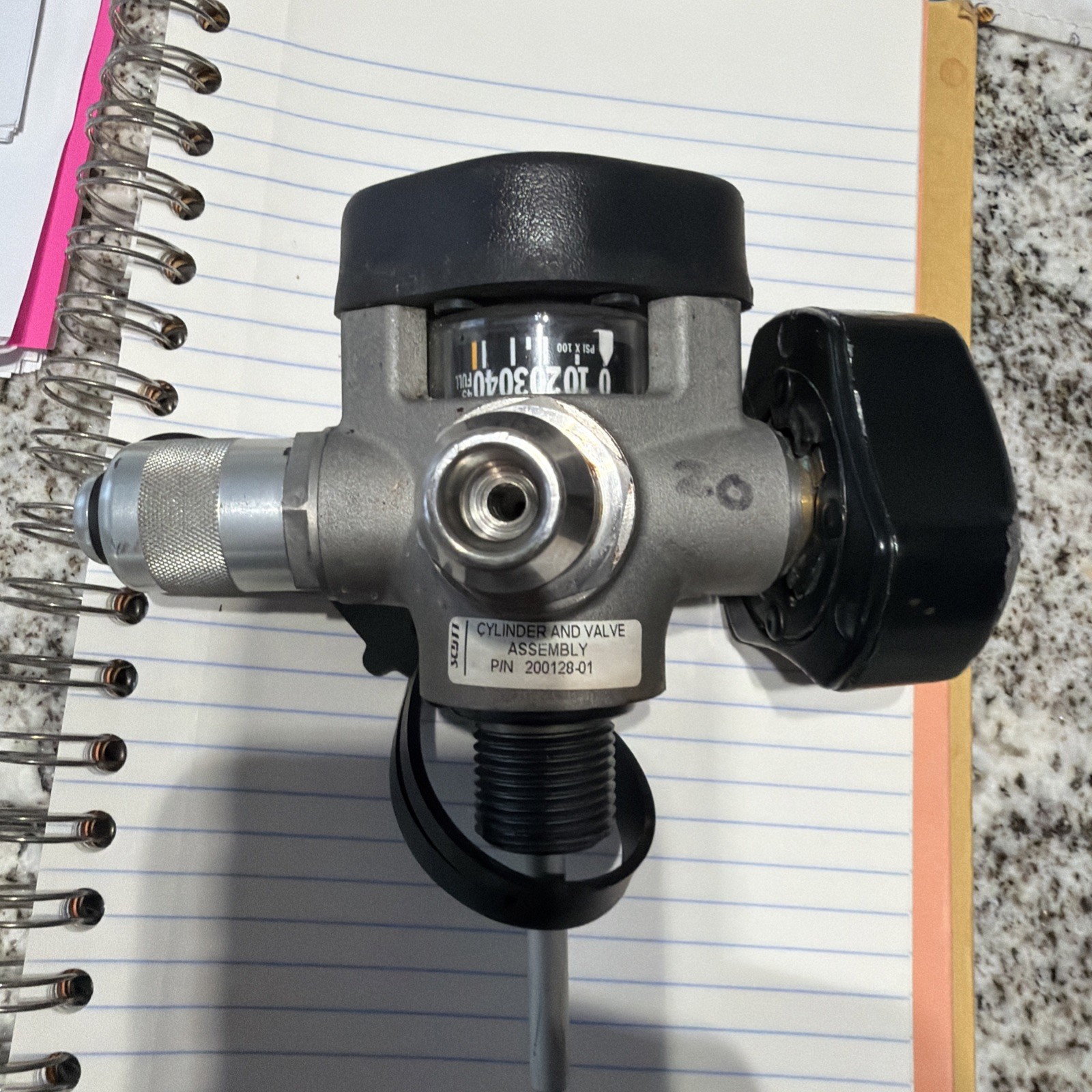 SCOTT SCBA 4500psi Snap-Change Cylinder Valve Assembly NXG2 / NXG7 / X3 Valve