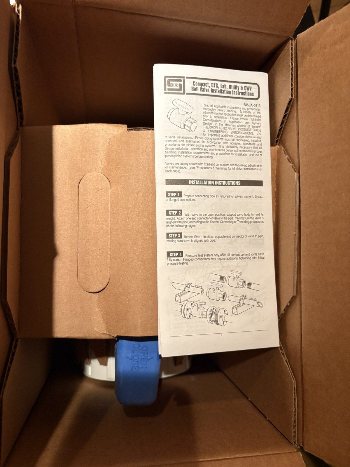 Spears 2622-040 4″ EPDM Utility Ball Valve New Old Stock.