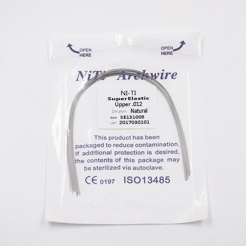 Dental Super Elastic Niti Round Rectangular Arch Wire Nature Bracket Braces