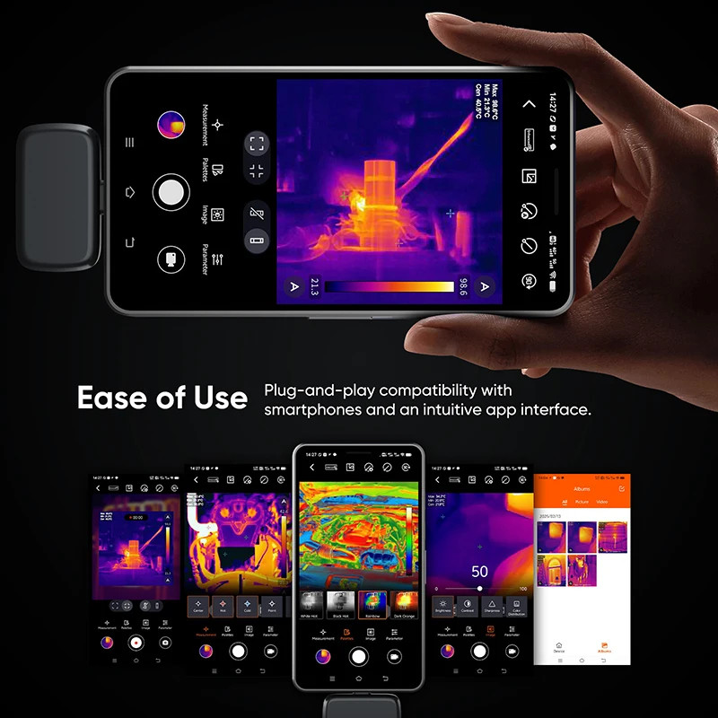 GOYOJO Thermal Imaging Camera for Android/iphone 15/16/17 192×192 IR Resolution