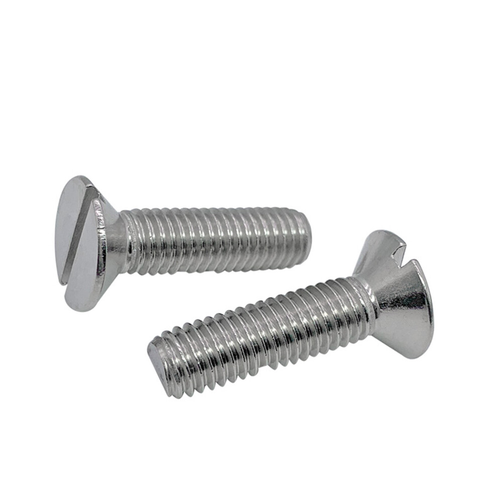304 Stainless Steel Slotted Countersunk Flat Head Screws 0# 2# 4# 5# 6# 8# 10#