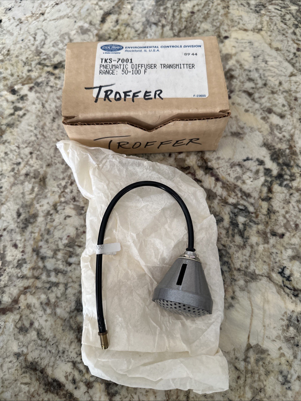 Colman TKS-7001 Pneumatic Diffuser Transmitter Range 50-100 F NEW+FAST SHIPPING