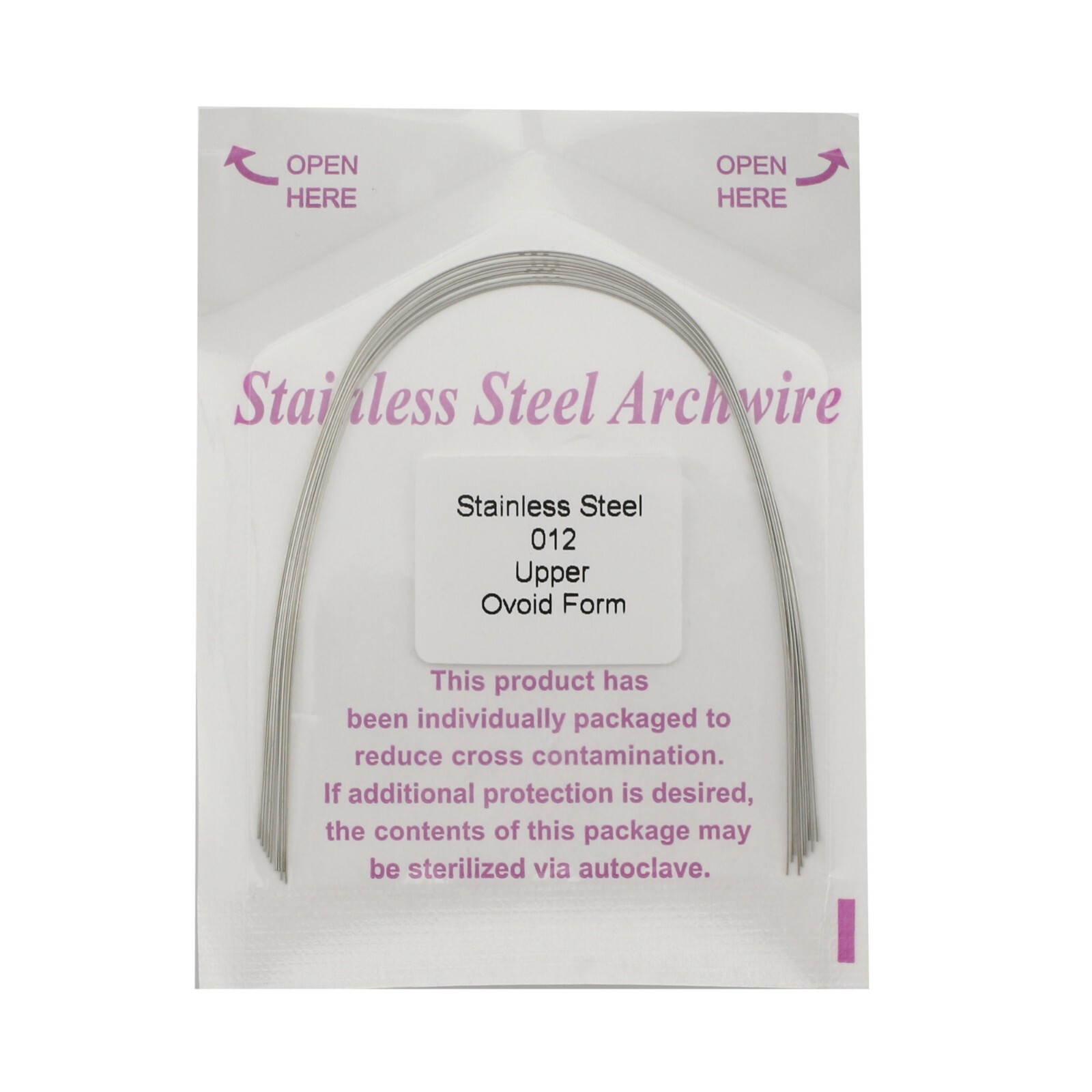 100pcs Dental Orthodontic Arch Wire Stainless Steel Ovoid Form Round Rectangular