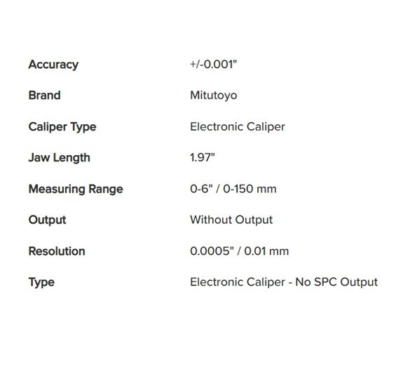 Mitutoyo 6/150MM DIGIMATIC CALIPER 500-196-30