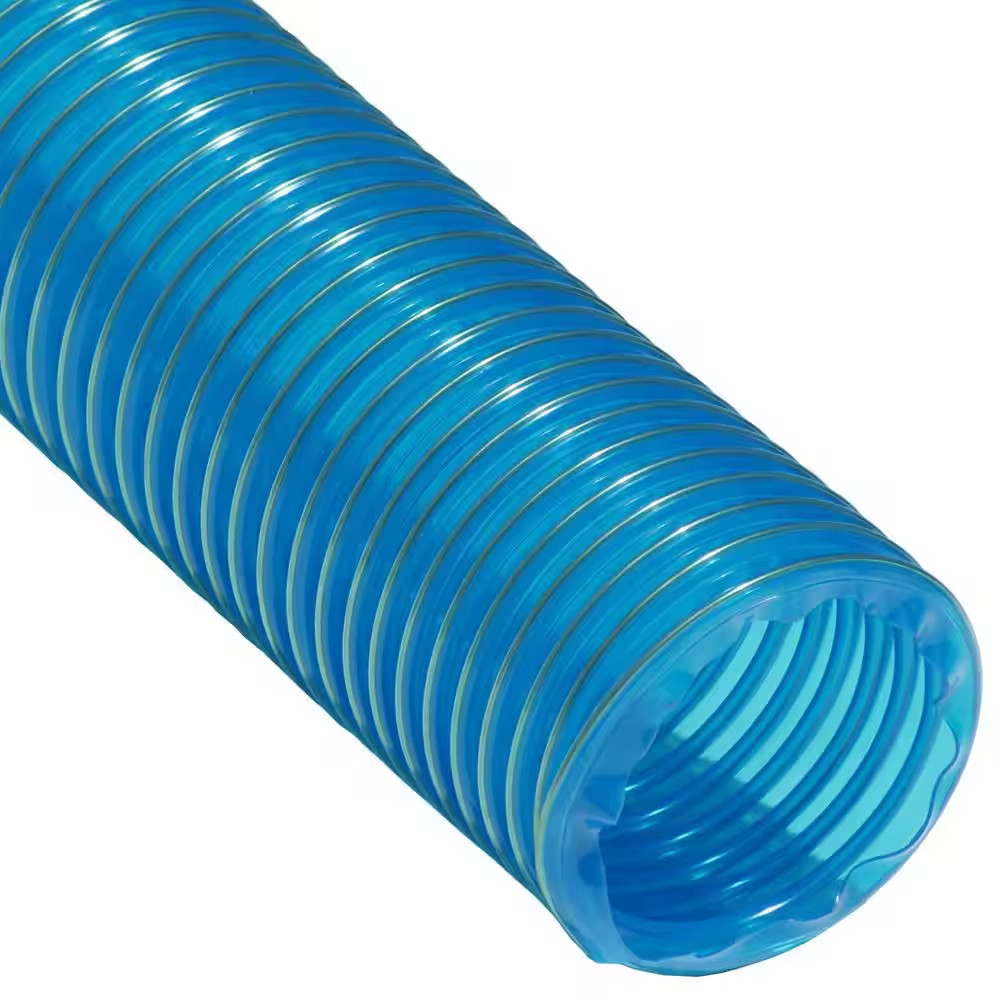 1.5 In. D X 12 Ft. PVC Flexduct Coil Flexible Ducting in Blue
