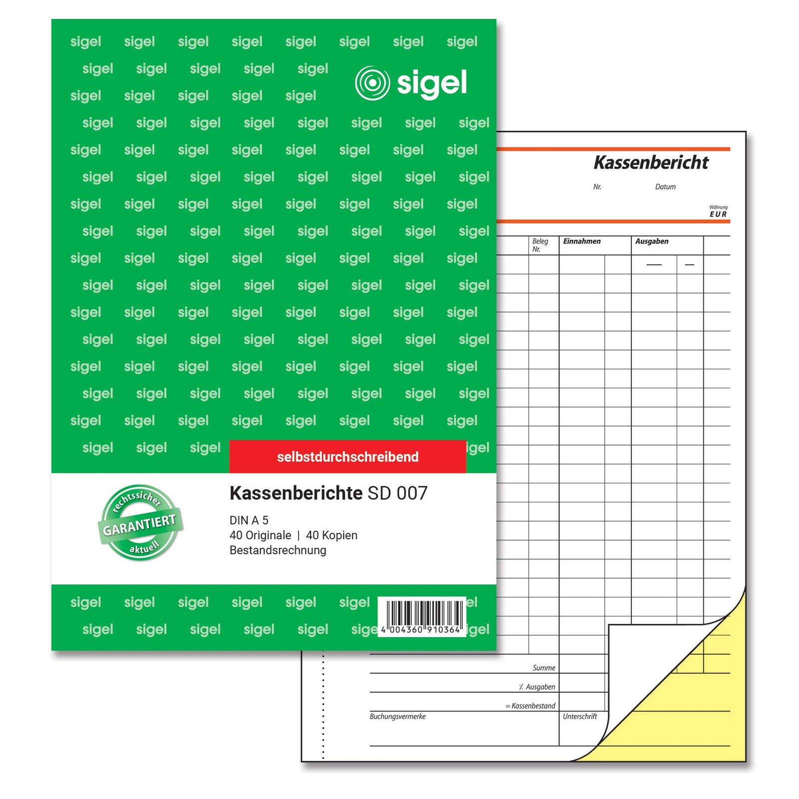 Sigel KA518 Cash Report/an Account 2 x 1 Items Pack of 1