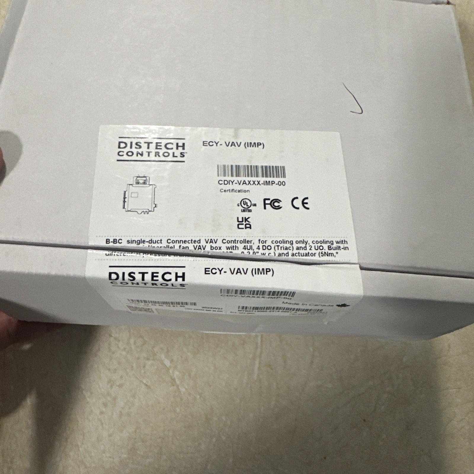 Distech Controls ECB-VAVS BACnet VAV Controller – TESTED – Qty Available