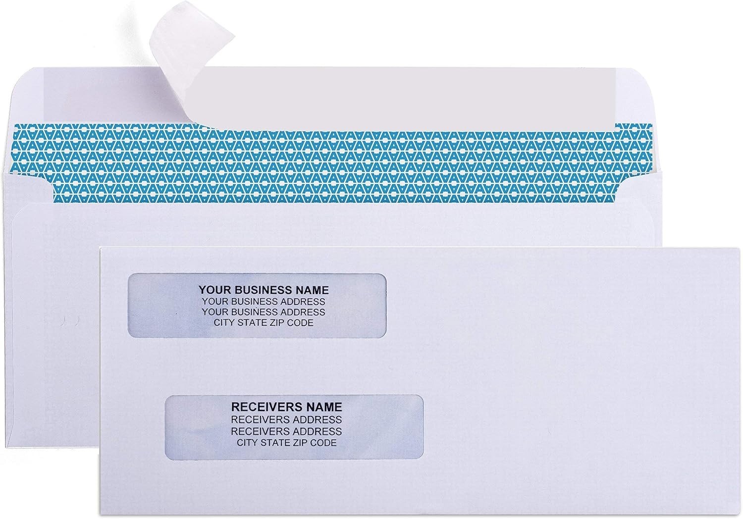 Double Window Security Envelopes – 500 Count, Perfect Size for Business Checks