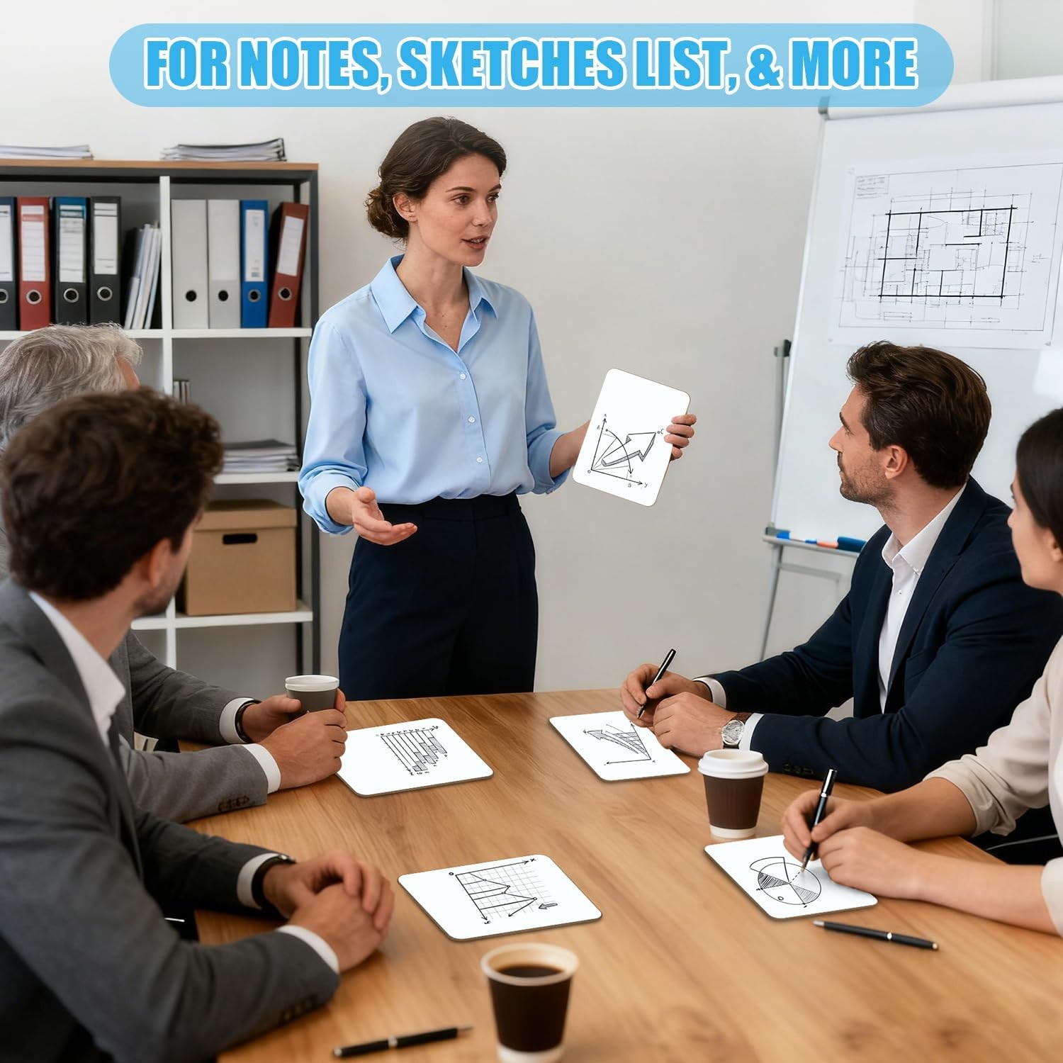 6-Pack Small Whiteboard Dry Erase Boards, 5″x7″ Mini Lapboards for Students &