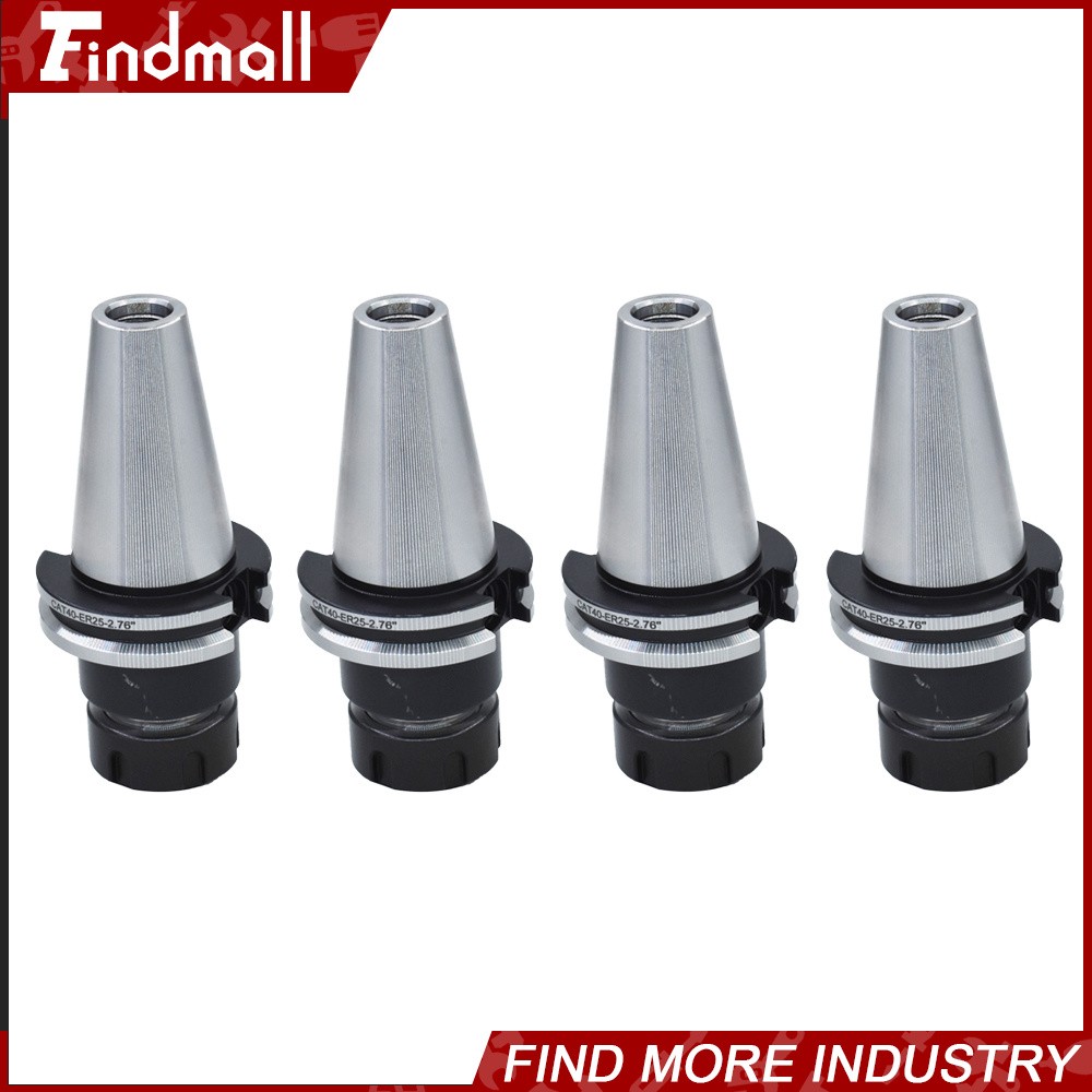 4Pcs CAT40 ER25 Collet Chuck W. 2.76″ Gage Length Chucks Tool Holder Set New