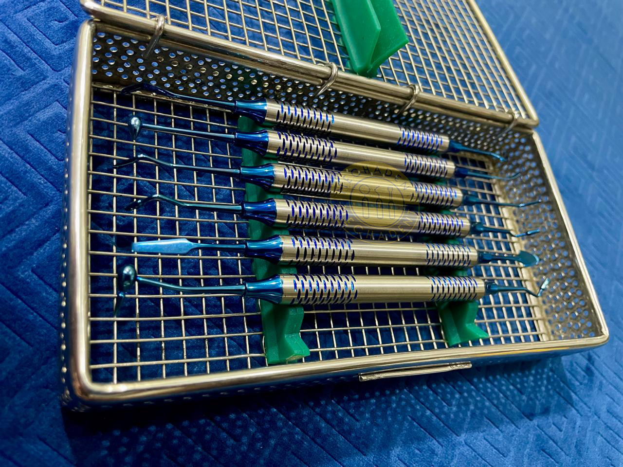 Dental Composite Filling Instruments Blue Titanium Coated Restorative Set – 6Pcs