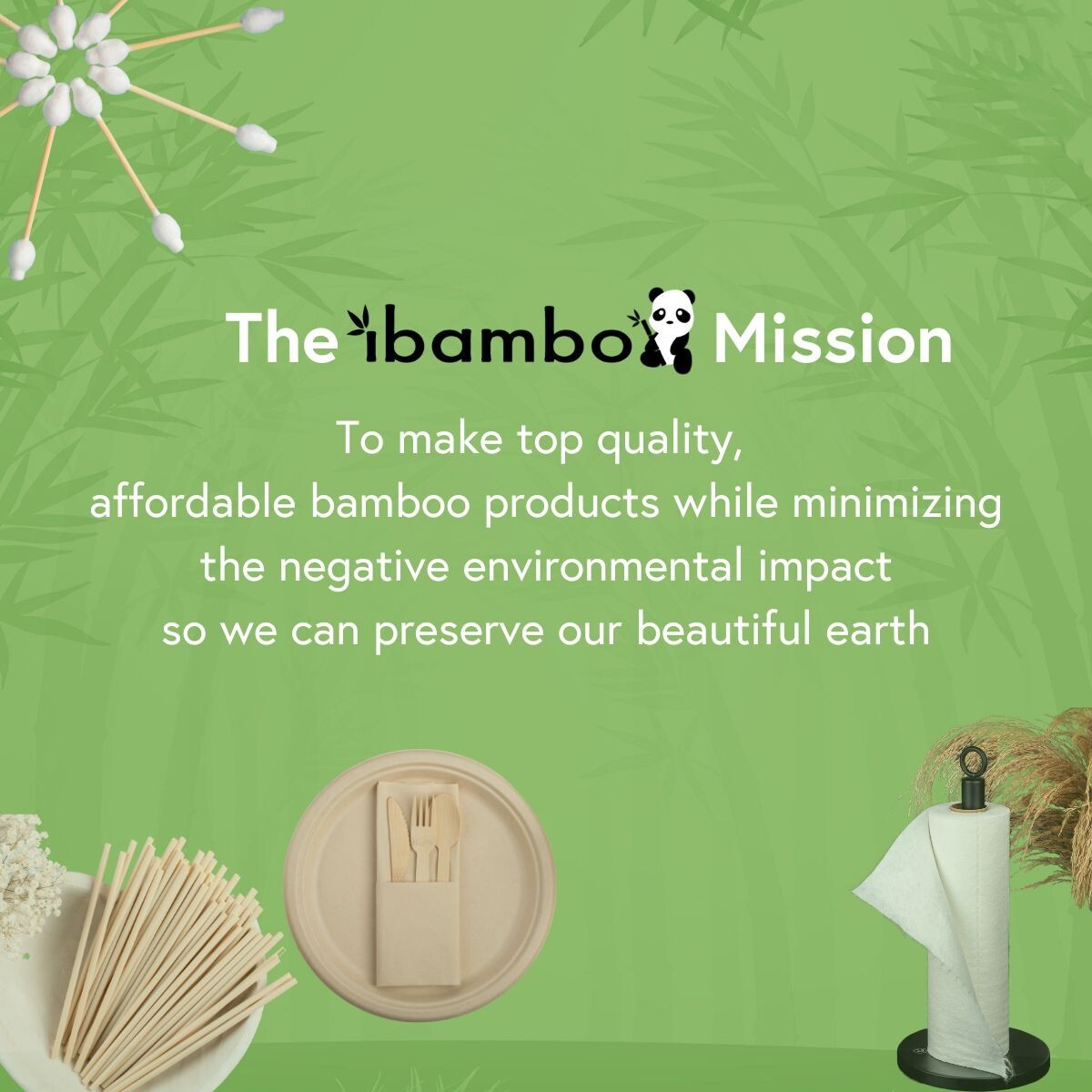 Ibambo Bamboo Everyday Napkins – 1000 Pack, 2-Ply, Compostable Dinner Napkins