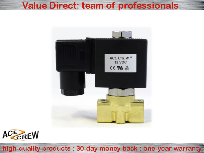 VITON 1/4 inch 12V DC VDC Brass Solenoid Valve NPT Gas Water Air Normally Closed