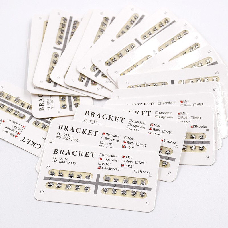 Dental Ortho Bracket Braces Mini/Standard 018/022 Roth/MBT/Edge No/3/345 Hooks
