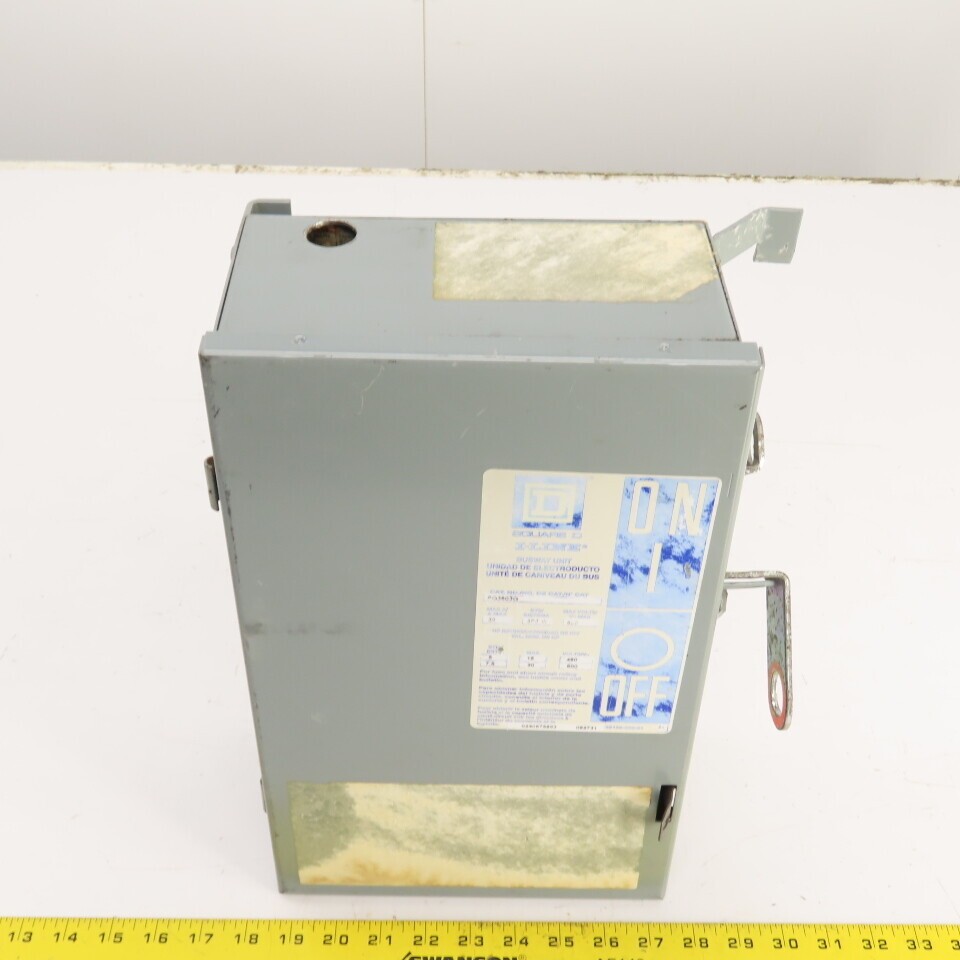 Square D PQ3603G I-Line Fusible Busway Plug Switch Unit 30A 3P 3W 600V