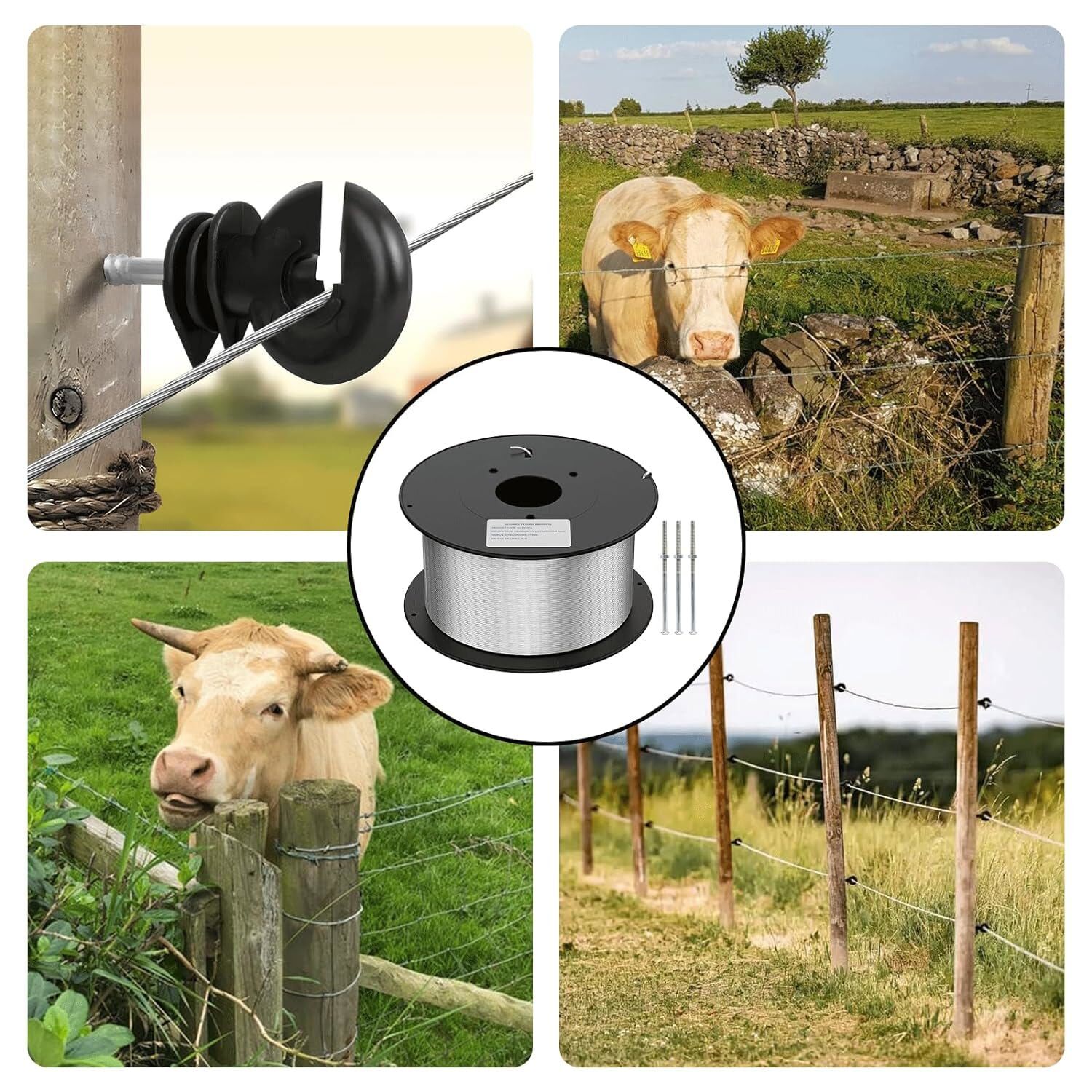 Electric-Powered Fence Wire 3280ft Aluminum Magnesium Alloy Wire 14 Gauge 1.6mm
