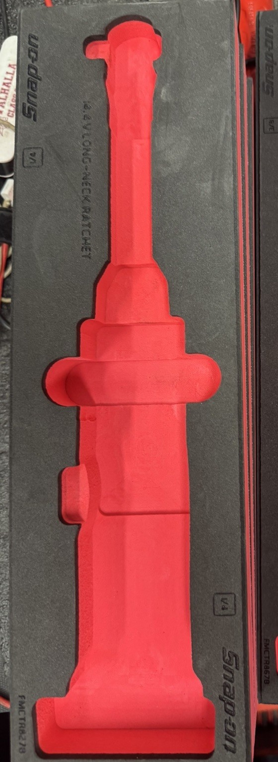 Snap On Tool RED FOAM For CTR 717 CTR817 14.4V Long Neck Ratchet Foam FMCTR827B