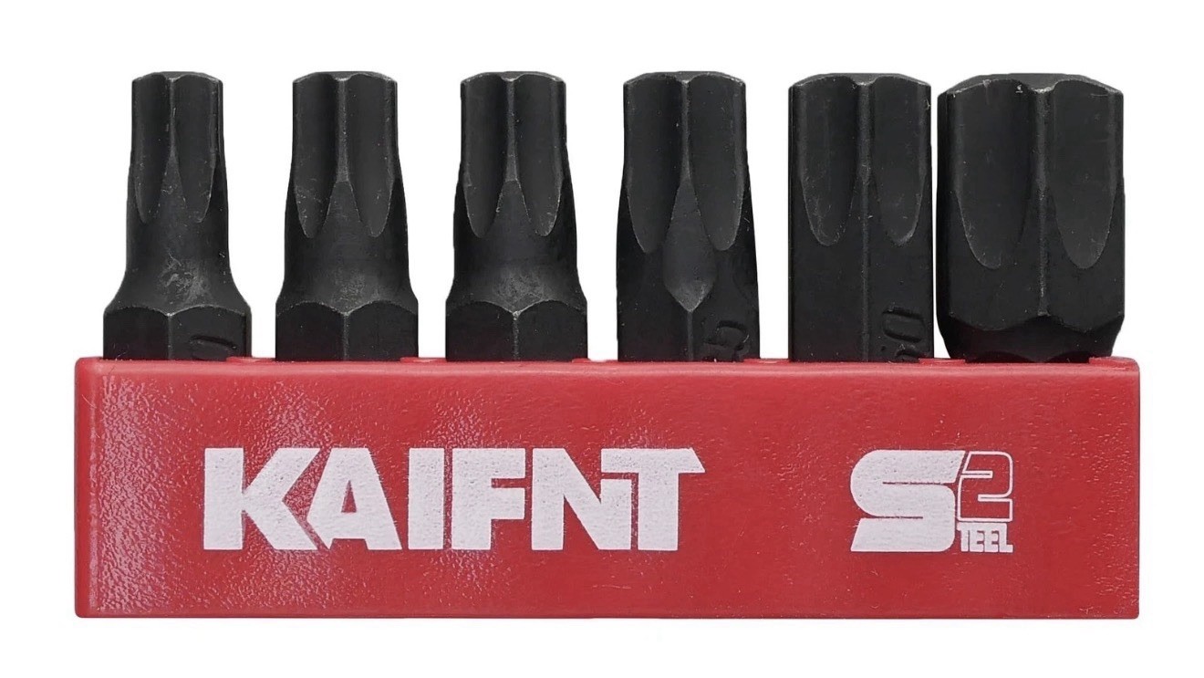 K504-028 S2 Steel Impact Driver Star Bit Set, T30 – T55 Torx Bits with 5/16″ …