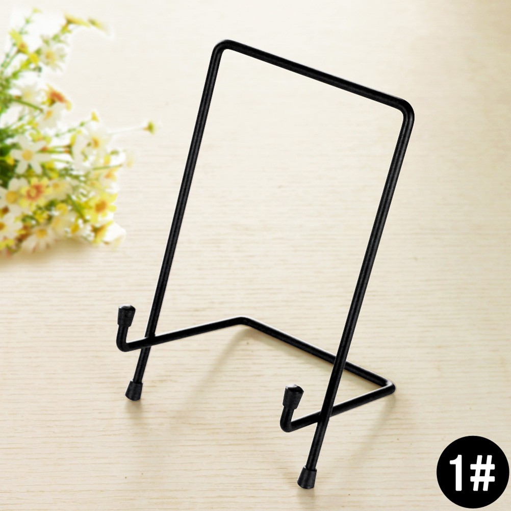Iron Display Stand for Picture Frames with Baked Lacquer Finish Black